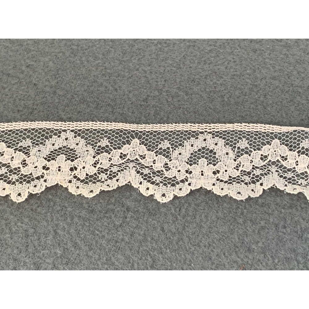 Vintage Pink Lace Trim 1 1/2" wide 1 yard Trim Sewing